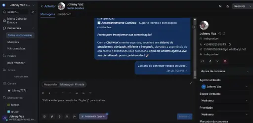 Sistema de Gerenciamento do Whatsapp - Chatwoot